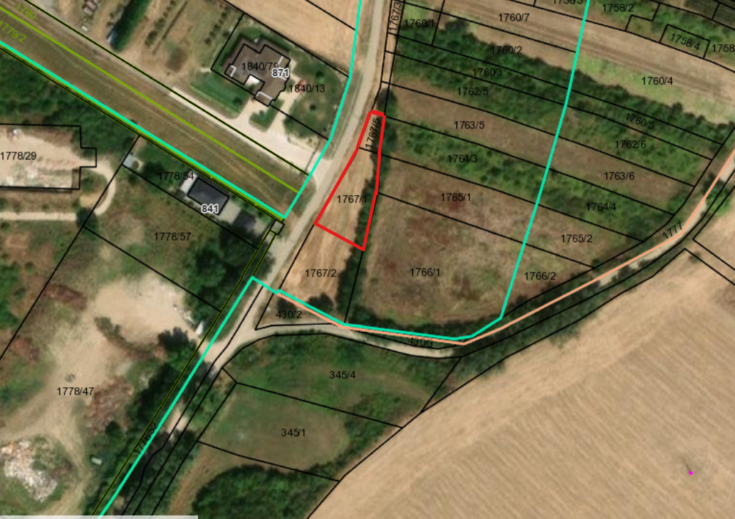 Na predaj stavebný pozemok 767 m² v obci Suchá nad Parnou