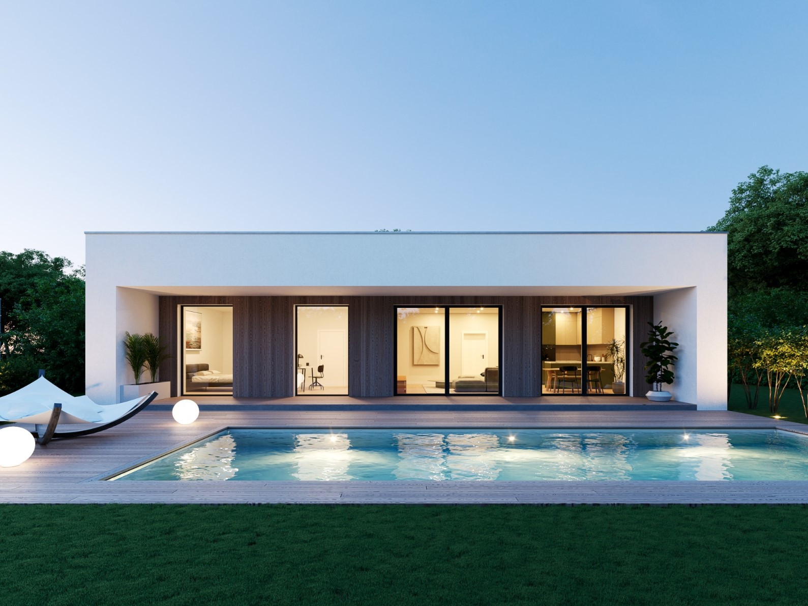 Na predaj – novostavba 4-izbového bungalovu na veľkom pozemku v Dolných Orešanoch! RD pred výstavbou!