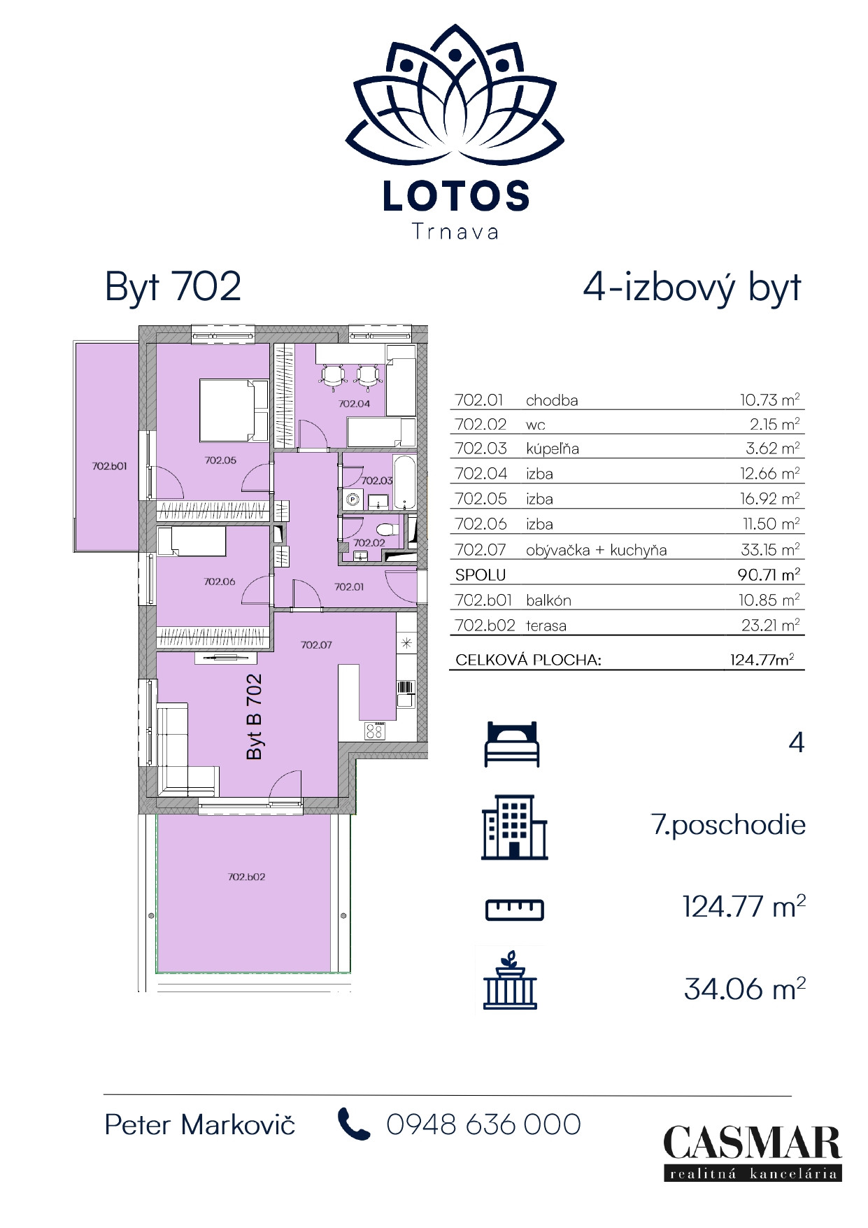 POSLEDNÝ 4-izbový byt s veľkorysou terasou – LOTOS Trnava