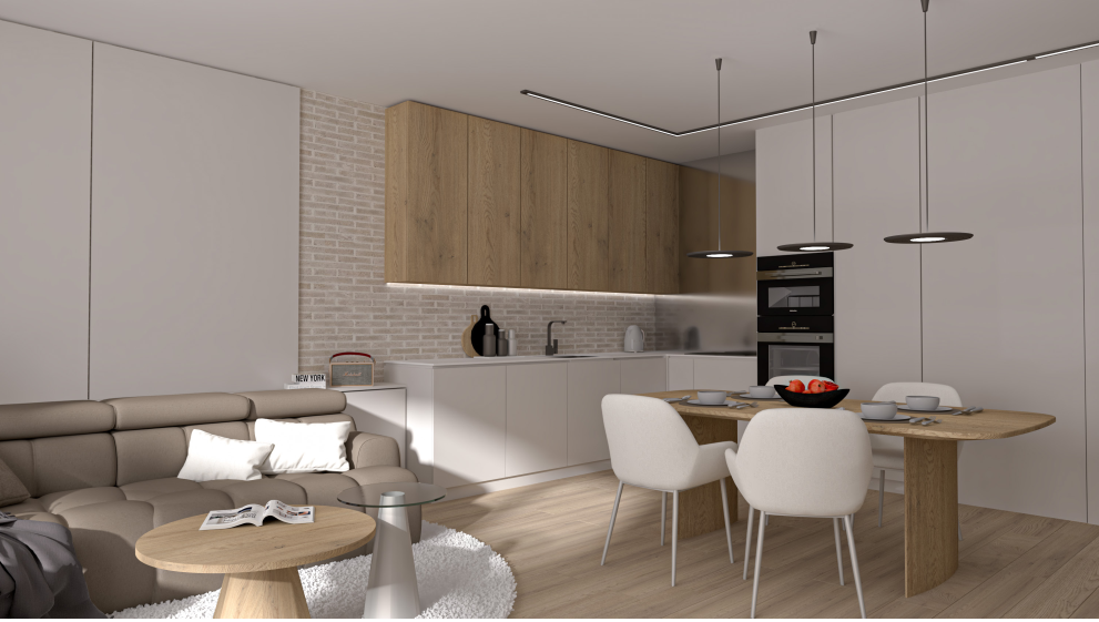 4-izbová jednotka v dvojdome so záhradou a parkovaním