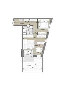 2-izb.byt s jedinečnou predzáhradkou v PROJEKTE PRÚDY