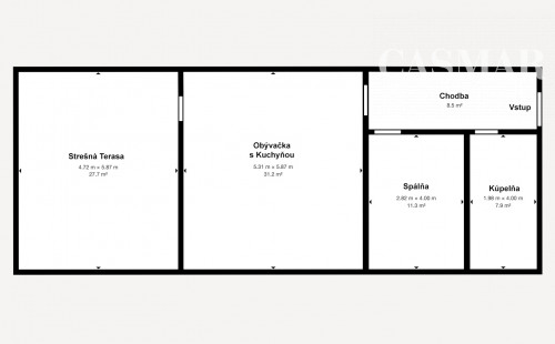 Luxusný veľkometrážny 2-izbový byt v tesnej blízkosti centra mesta a stanice v projekte Ambris!