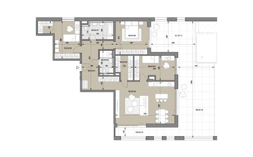 LUXUSNÝ A JEDINEČNÝ 4-izb. byt s TERASOU až 70m2 ako alternatíva rodinného domu