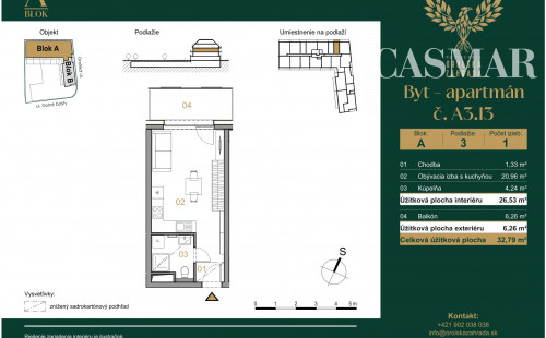 Jedinečný projekt  historickom centre Trnavy! Posledný voľný 1izb.byt!