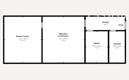 Luxusný veľkometrážny 2-izbový byt v tesnej blízkosti centra mesta a stanice v projekte Ambris!