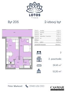Moderné 2-izbové bývanie v projekte LOTOS Trnava