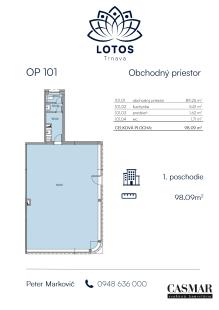 🏢 Obchodný priestor OP 101 – jedinečná príležitosť v projekte LOTOS Trnava