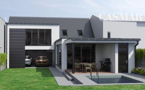 Pozemok s architektonickou štúdiou rodinného domu v obci Horné Dubové