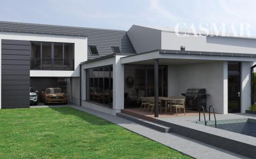 Pozemok s architektonickou štúdiou rodinného domu v obci Horné Dubové