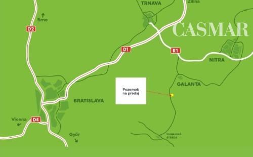 CASMAR RK – Na predaj pozemok s právoplatným ÚR na výstavbu priemyselného objekt