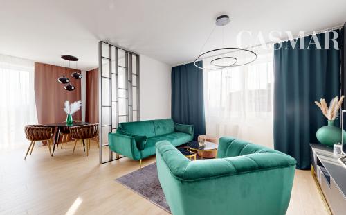 Štýlový 3-izbový byt so zariadením, loggiou a balkónom