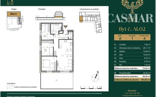 Jedinečný projekt  historickom centre Trnavy! Slnečný 3izb.byt s terasou