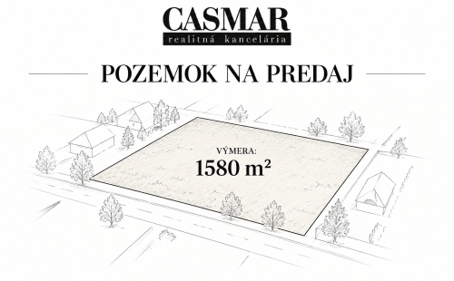 STAVEBNÝ POZEMOK V TRSTÍNE – 1 580 m² | PRI KAŠTIELI | MOŽNOSŤ VÝSTAVBY 2–3 DOMOV