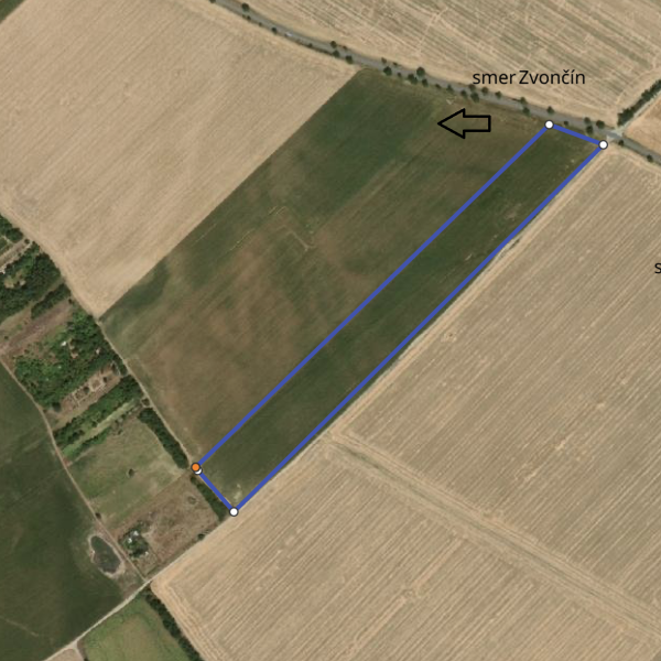 CASMAR RK ponúka na predaj pôdu v katastrálnom území Zvončín popri asfaltovej ceste